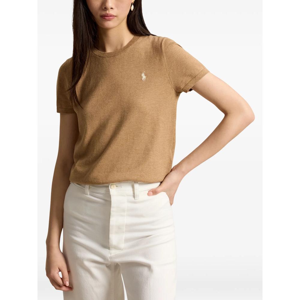 logo-embroidered short-sleeve sweater 2