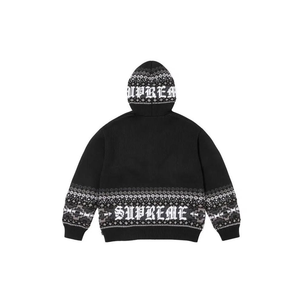 Свитера Supreme Beaded Zip Up Hooded Sweater 'Black' 2