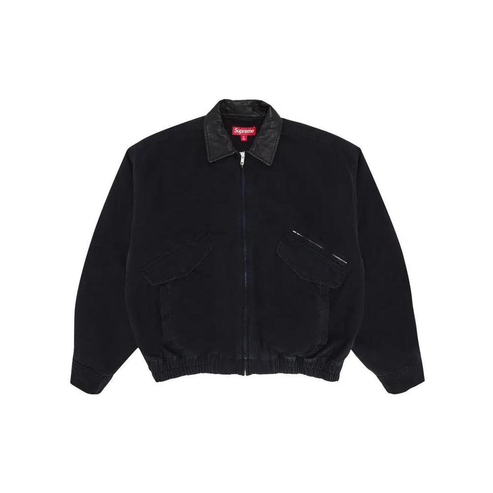 Куртка Supreme с кожаным воротником Utility Jacket 'Black' 1