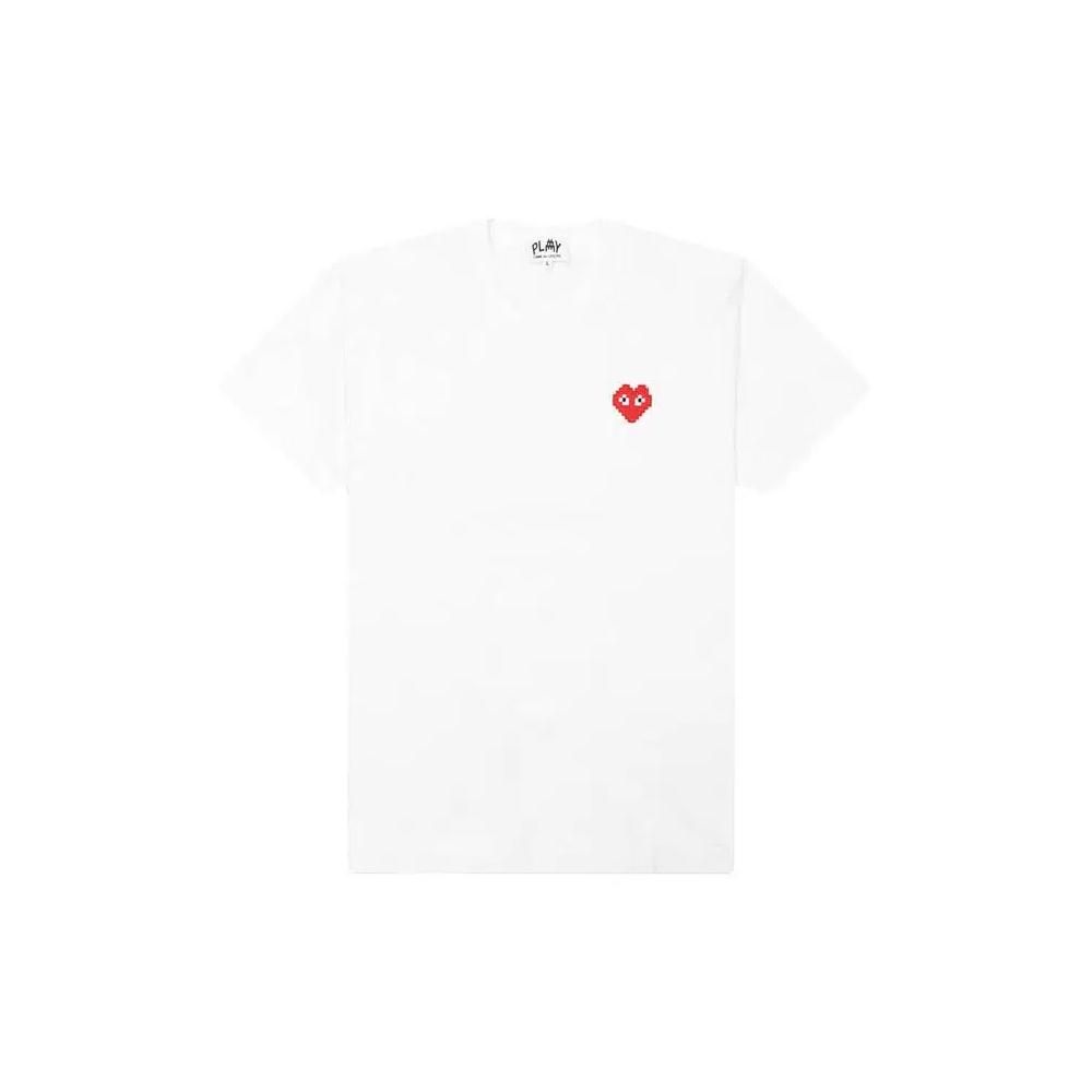Футболки Comme des Garçons PLAY x Invader Heart Tee 'Серый' 1