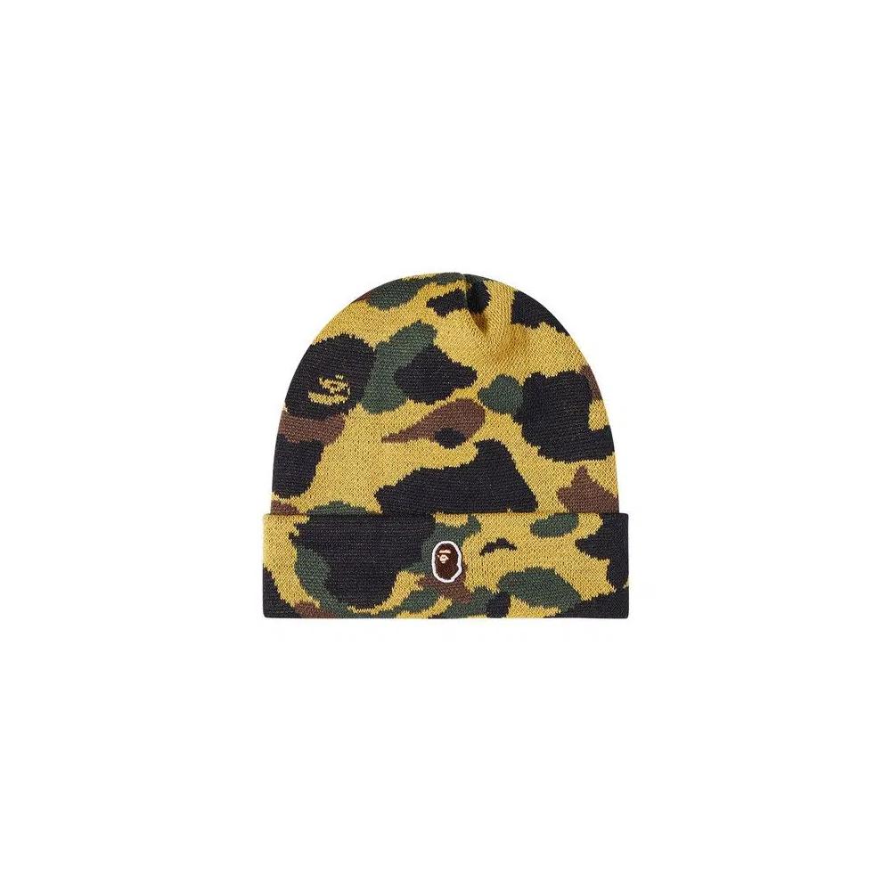 Шапки BAPE 1st Camo Knit Cap 'Green' 1