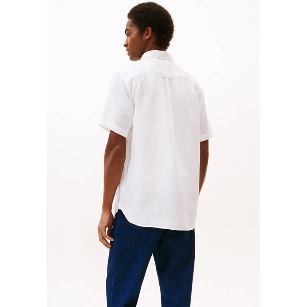 Рубашка Regular Fit из стираного льна с коротким рукавом - Tommy Mainline 2