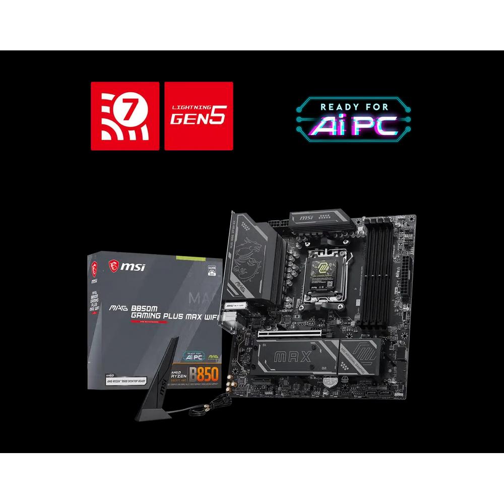 MSI B850M GAMING PLUS MAX WIFI mATX материнская плата (DDR5) 1