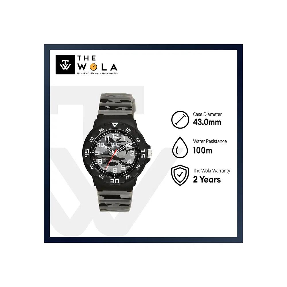 Часы Citizen V02A-009VY мужские аналоговые, черный ремешок из смолы 2