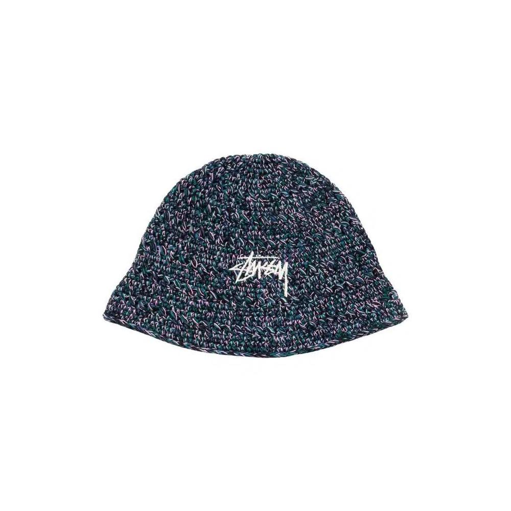 Панамы Stussy Hemp Stock Knit Bucket Hat 'Multi Navy' 1