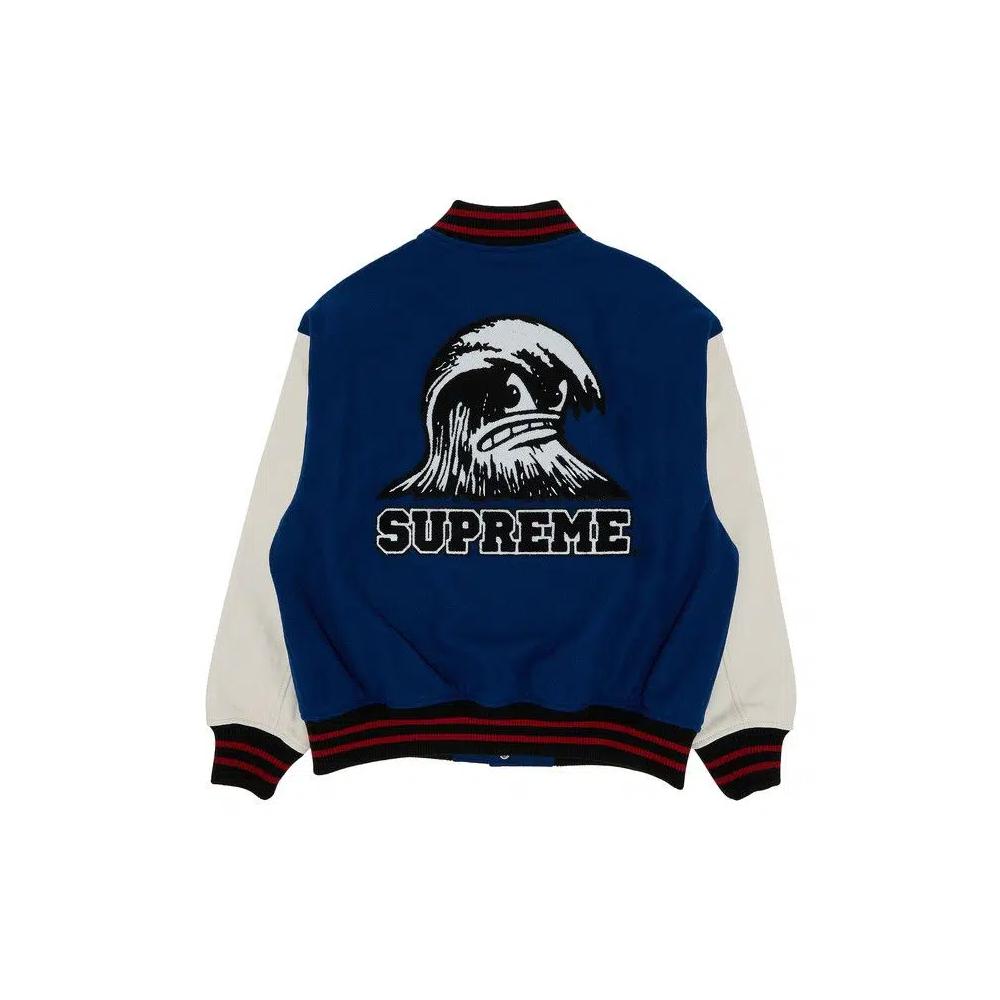 Бомберы Supreme Wave Varsity Jacket «Синий» 2