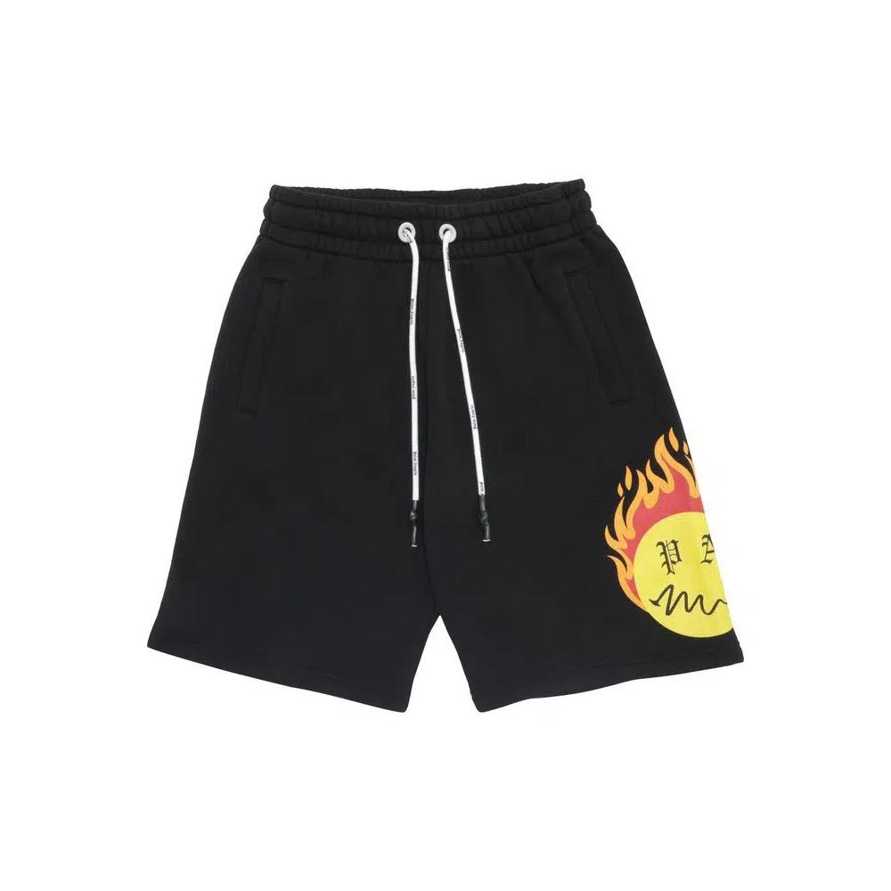 Palm Angels Burning Head Sweatshorts 'Чёрный/Жёлтый' 1