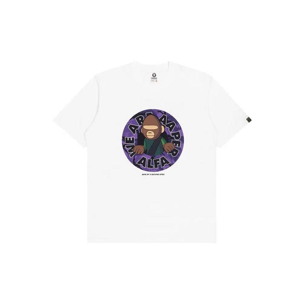 Футболки AAPE r Alfa Camo Graphic Tee 'White' 1