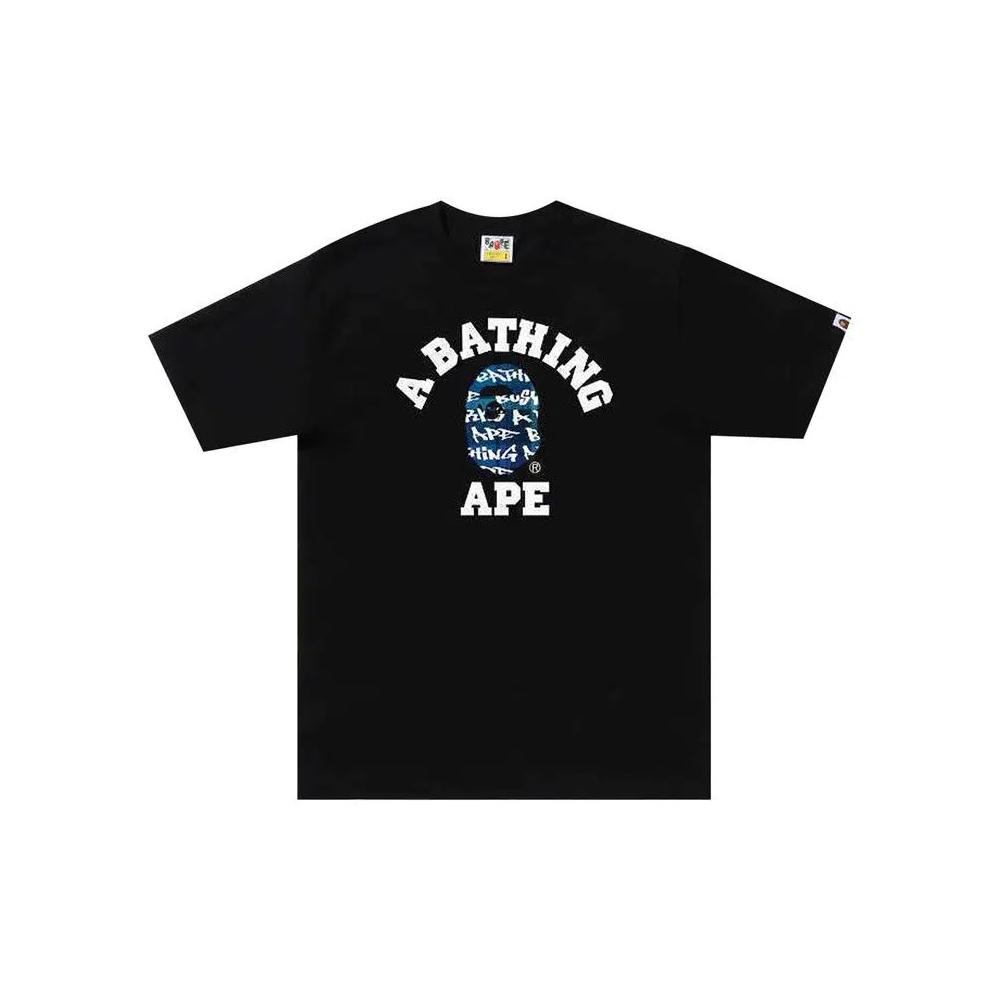 Футболки BAPE Graffiti Check College Tee 'Черный/Синий' 1