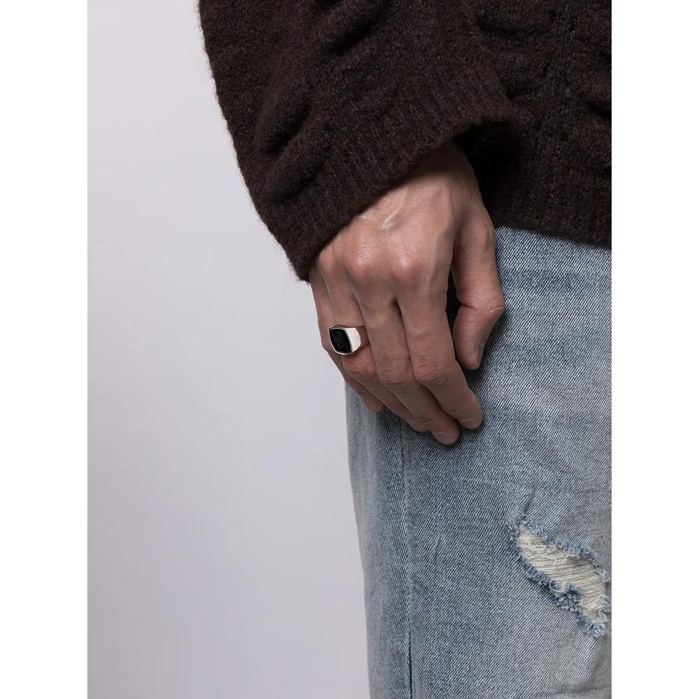Серебряное кольцо Cushion Eros с ониксом 2