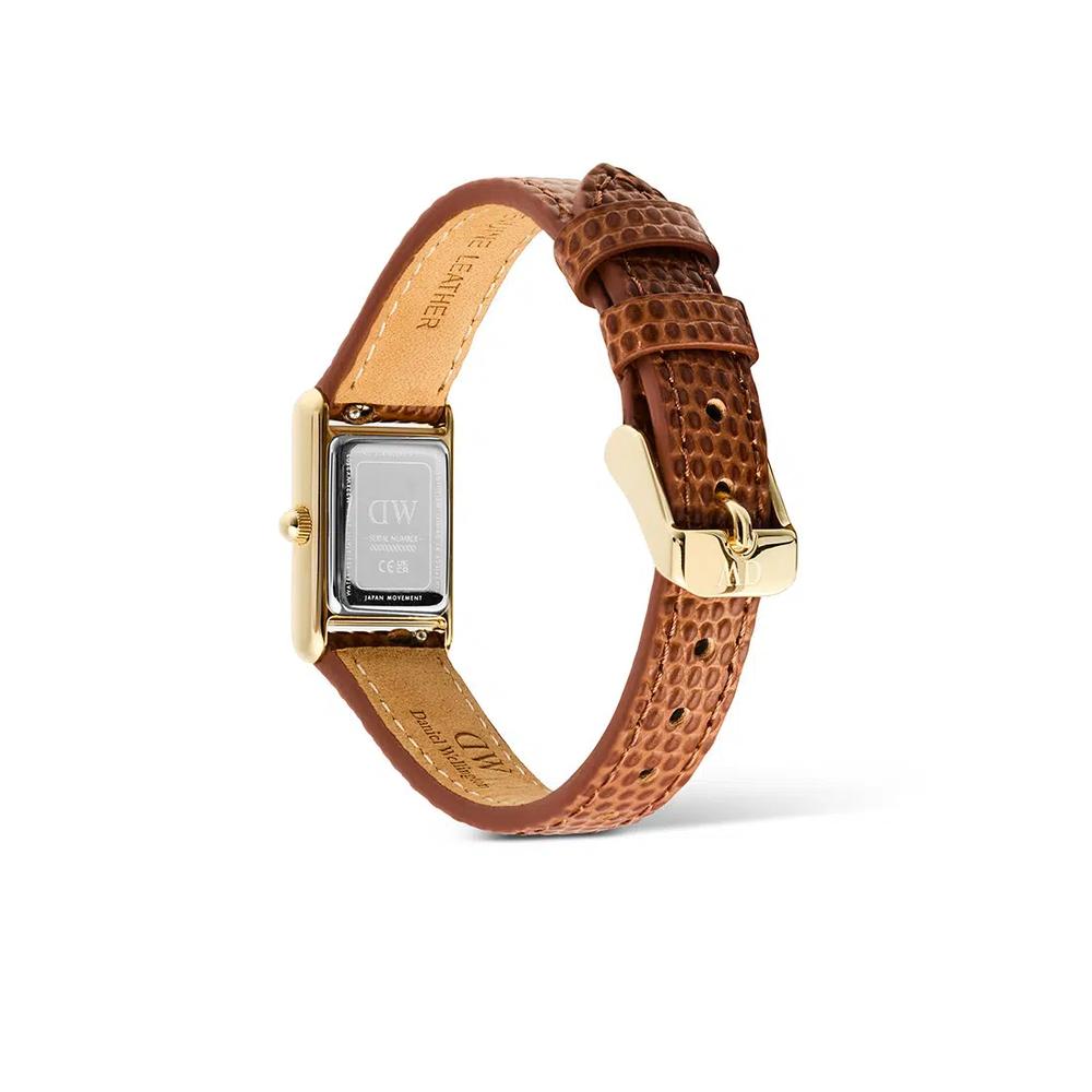 Bound Mini Light Brown Lizard White Gold - Женские часы из нержавеющей стали с кожаным ремешком DW Официальный аутентичный оригинал 5