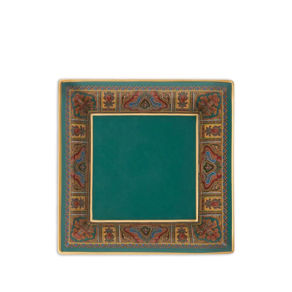 Фарфоровый поднос с узором пейсли (16 x 16 см) 1