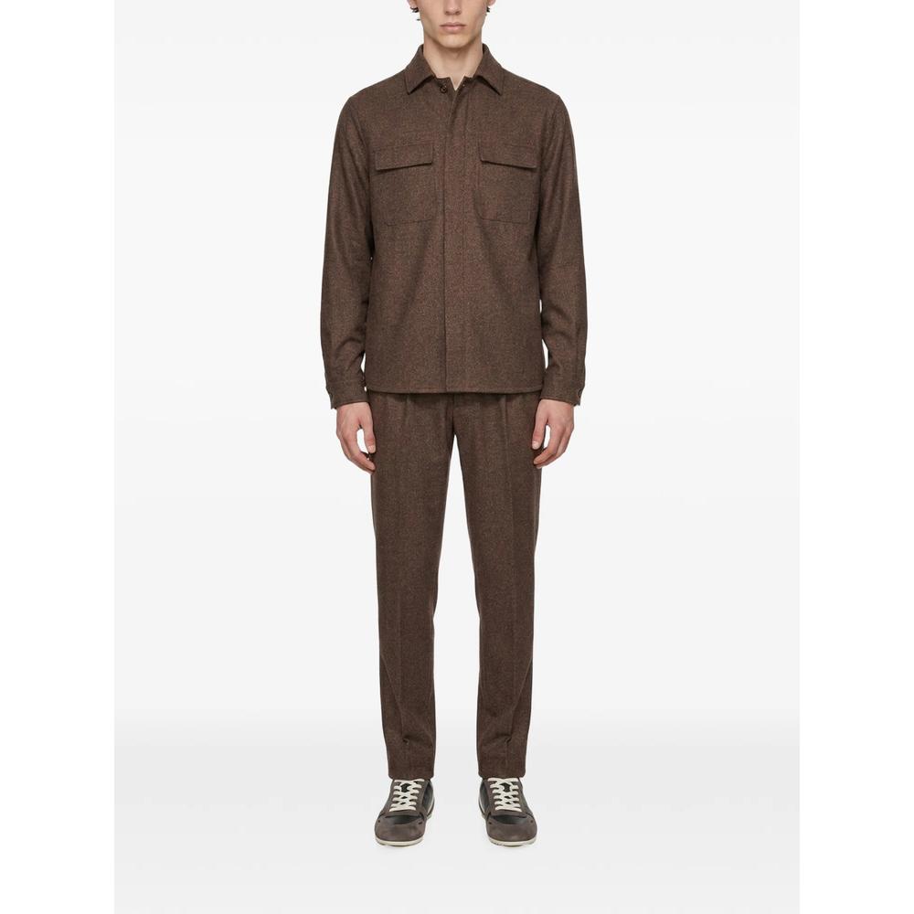 pleated-detail two-piece suit 2