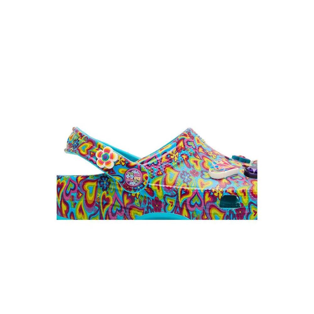Сабо Lisa Frank x Crocs Classic Clog Kids 'Digital Aqua Multi Hearts' 2