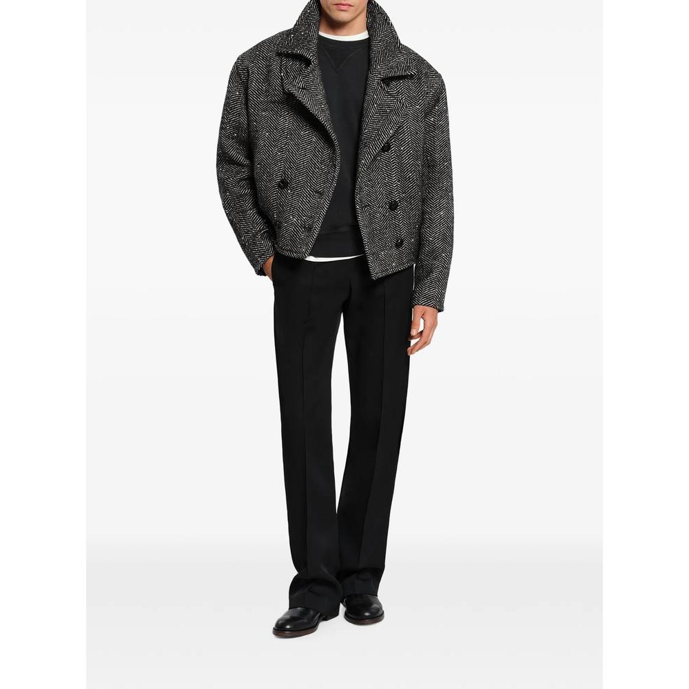 Ethan herringbone-pattern belted coat 2
