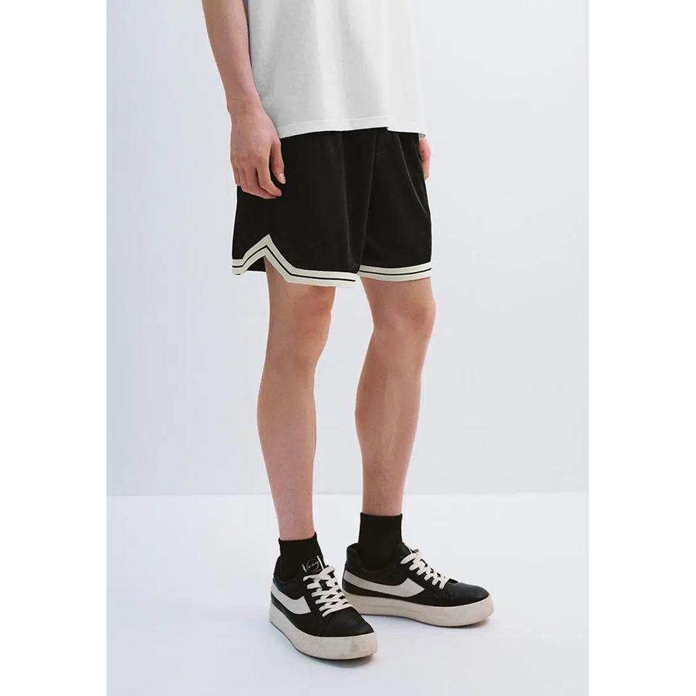 Шорты Mesh Contrast Trim Drawstring из полиэстера, свободные 6