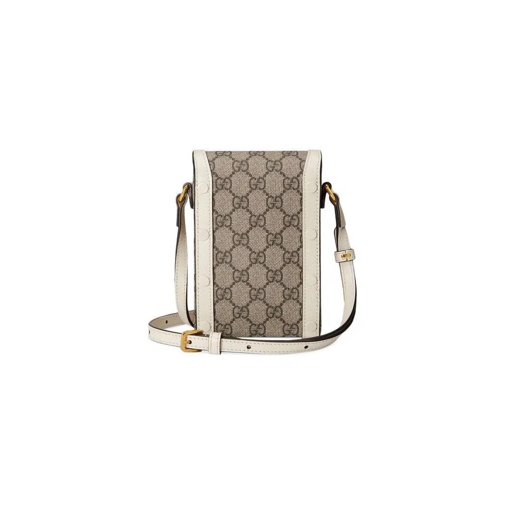 Сумки через плечо Gucci Horsebit 1955 Mini 'Beige/Ebony/White' 2