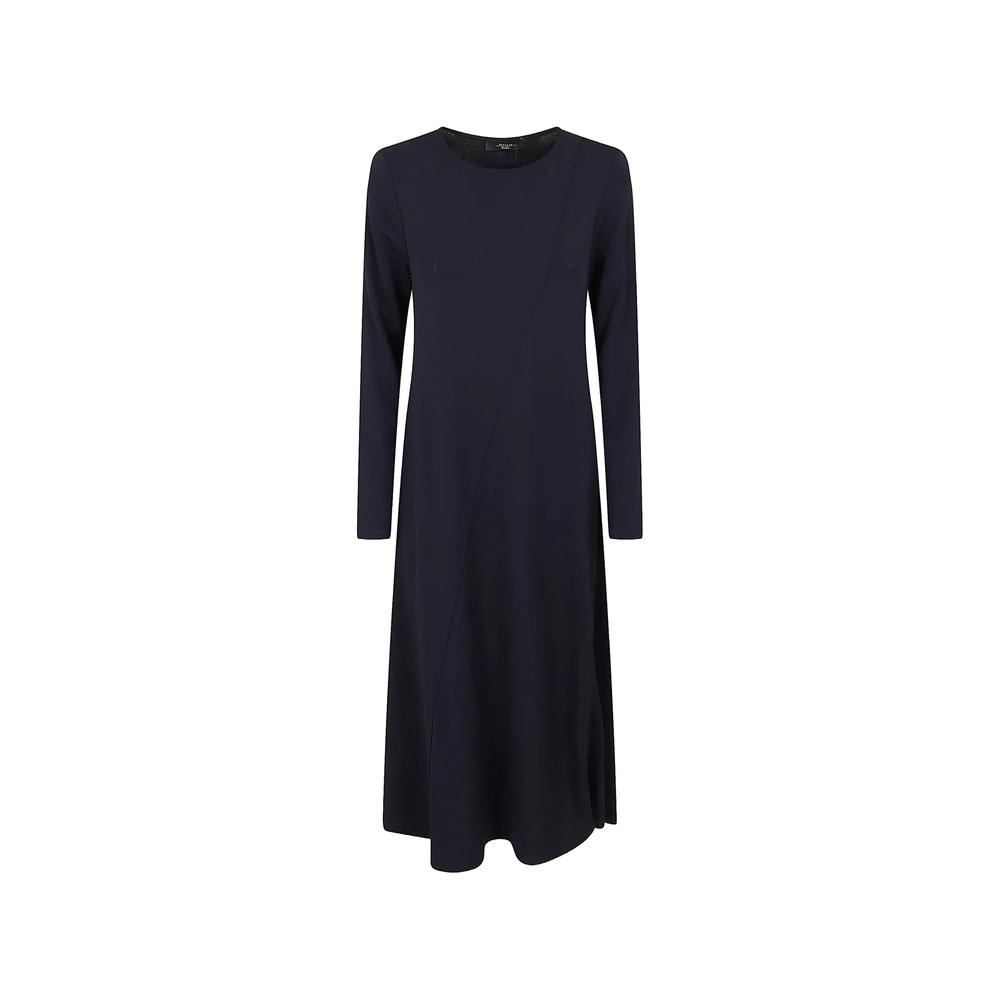 panelled long-sleeve midi dress 1