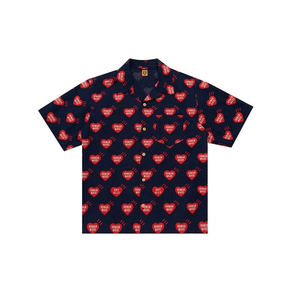 Рубашки на пуговицах Human Made Heart Aloha Shirt 'Темно-синий' 1