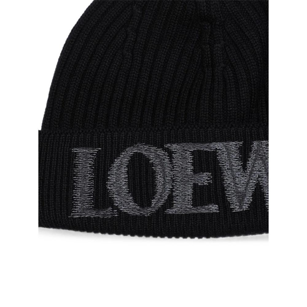 logo-embroidered ribbed beanie hat 3