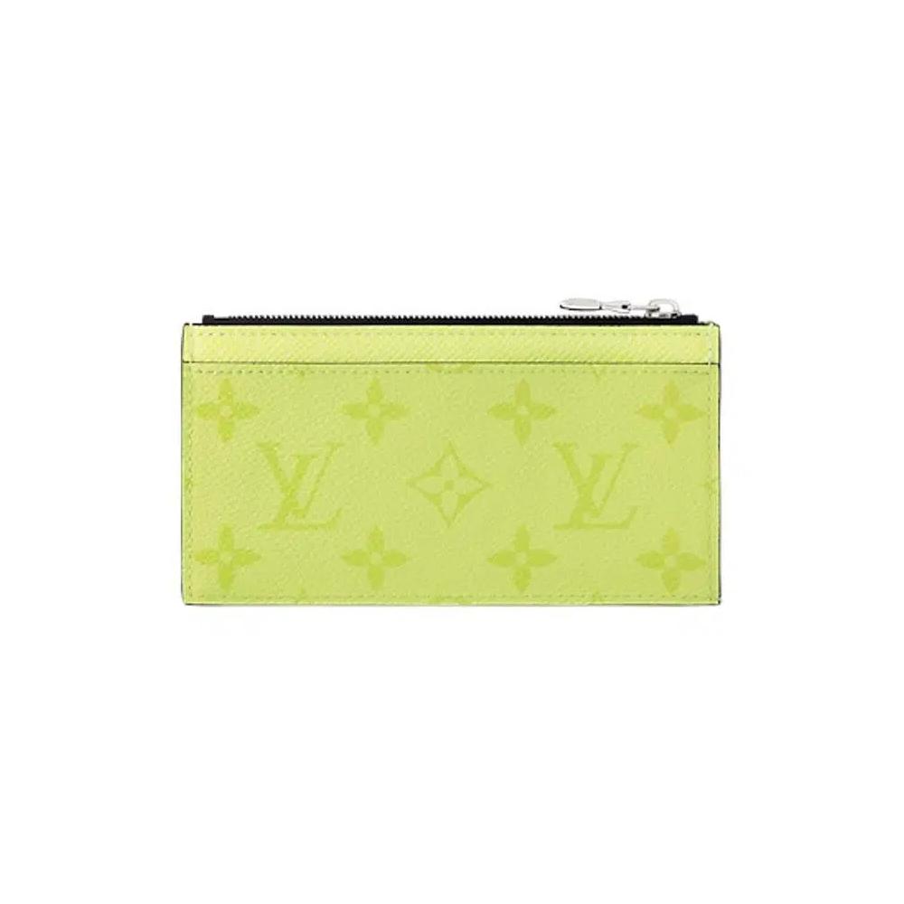 Кошельки Louis Vuitton Coin Card Holder 'Lemon Yellow Monogram Canvas/Taiga Cowhide Leather' 2