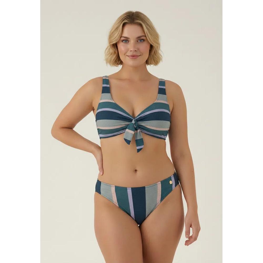 Someday Stripe Moonstone Plus Cup топ-бикини с завязкой спереди 1