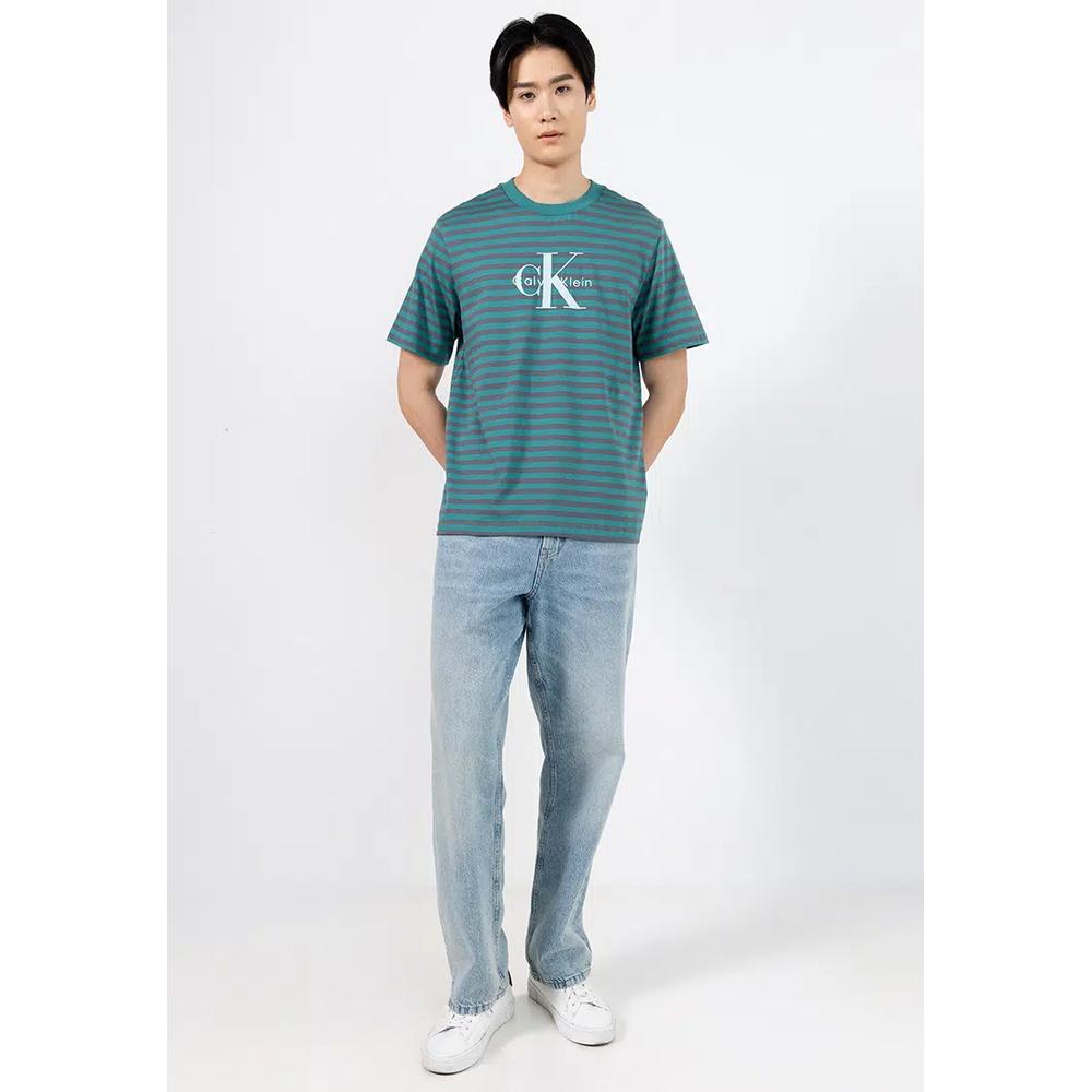 Свободная футболка с монограммой и полоской - Calvin Klein Jeans 4