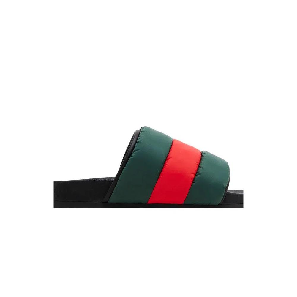 Слайды Gucci Wmns Padded Web Slide Sandal 'Green Red' 2