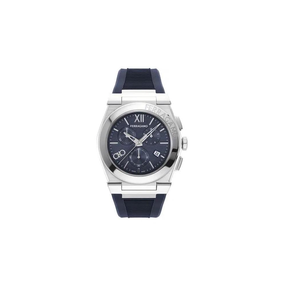 Часы Ferragamo Vega Chrono Silicone Watch 'Stainless Steel' 1