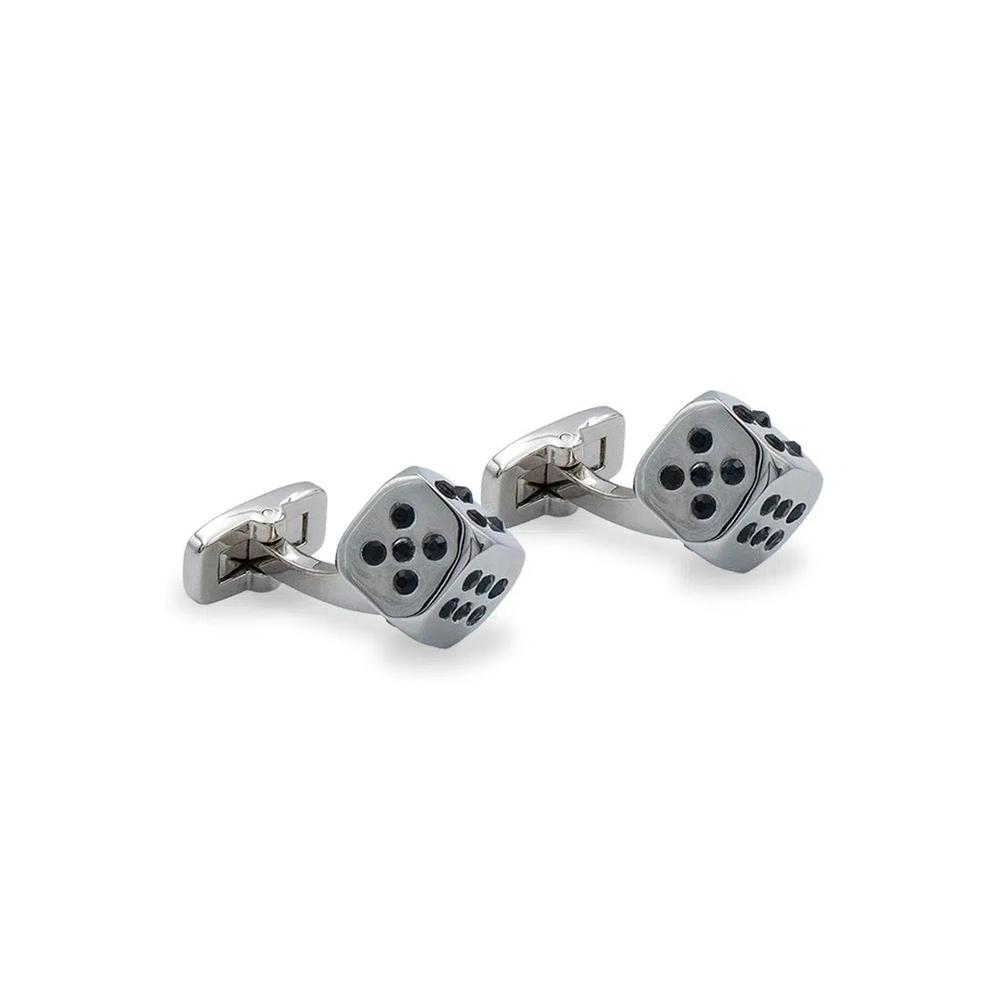 Запонки Black Diamonte Chrome 1