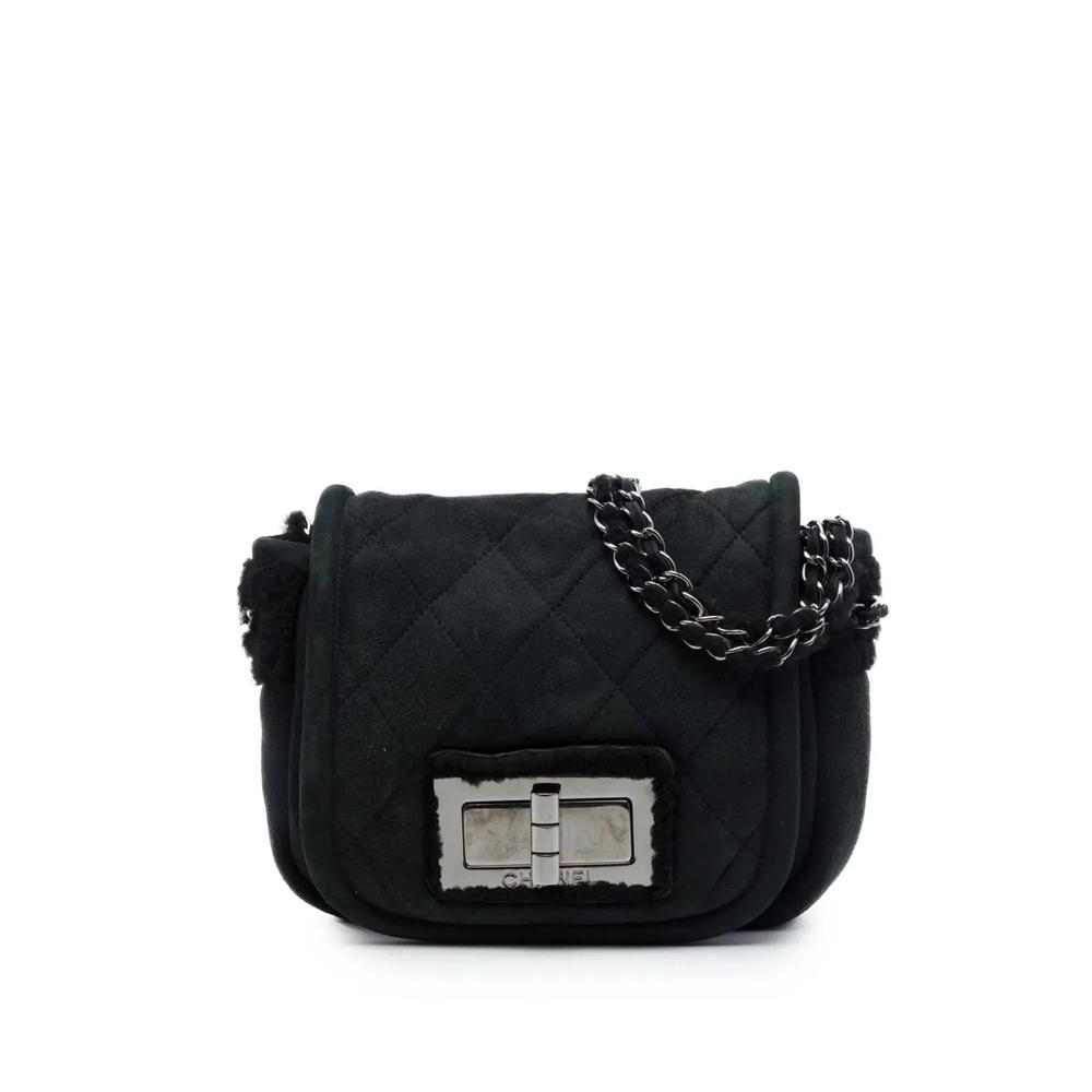Сумка на плечо Shearling Trimmed Suede Reissue 2.55 Flap (2004-2005 годы) 1