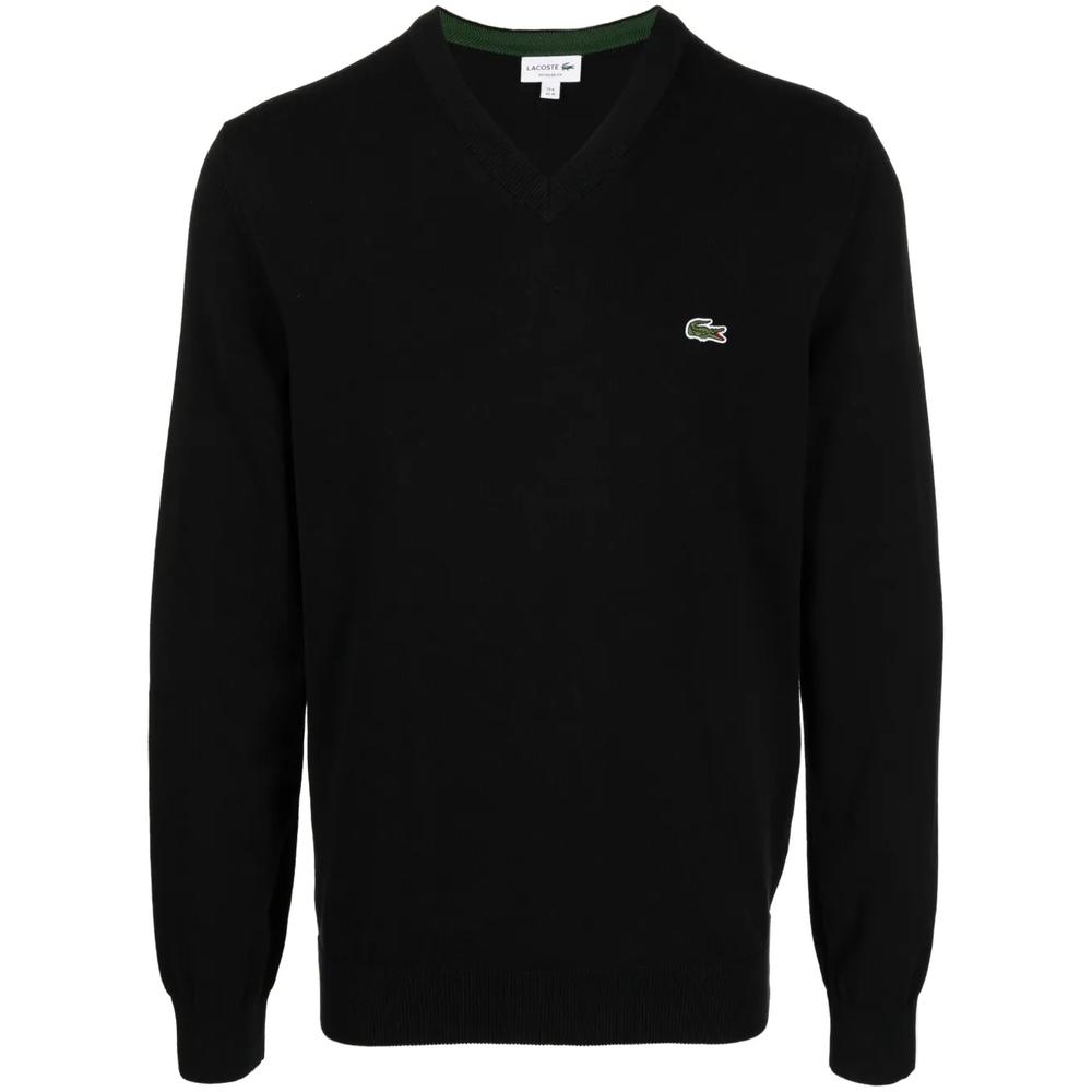 logo-embroidered fine-ribbed jumper 1