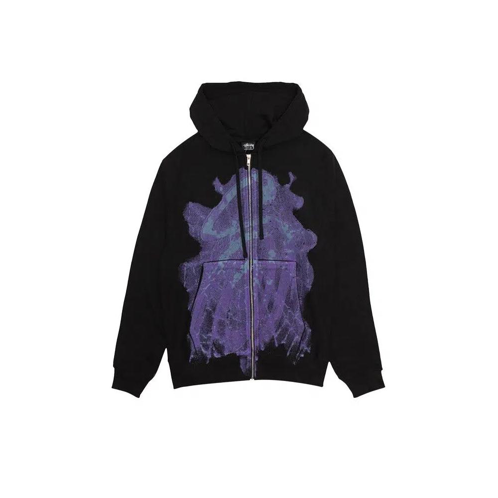 Худи Stussy Web Zip Hoodie 'Black' 1