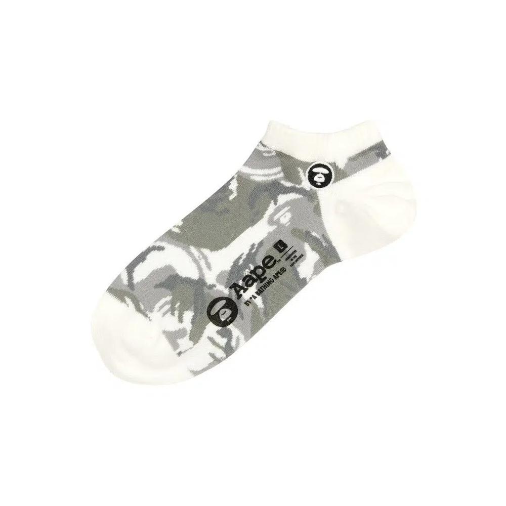 Носки и колготки AAPE Moonface Camo Socks 'White/Multi' 1