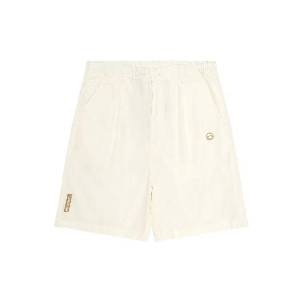 AAPE Now Moonface Logo Shorts 'Слоновая кость' 1