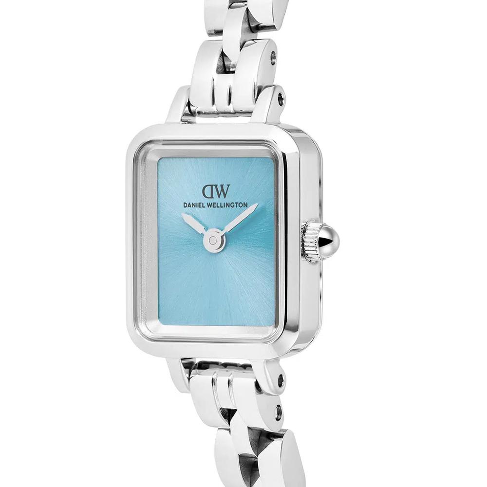 Quadro Mini Arch 3-Link Ice-Blue Silver - Женские часы, стальной браслет, DW, официальные, оригинальные 3