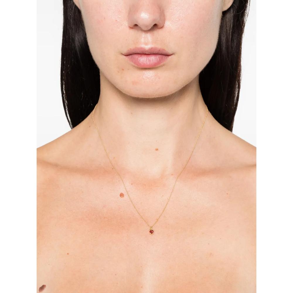 18K yellow gold heart-shaped garnet necklace 2