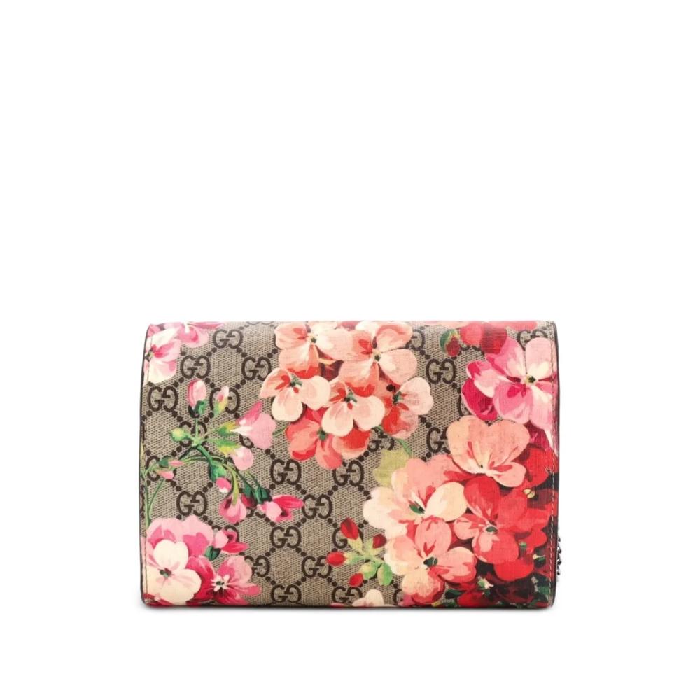 Маленькая сумка через плечо Dionysus Chain Wallet Blooms Print GG Coated Canvas 2