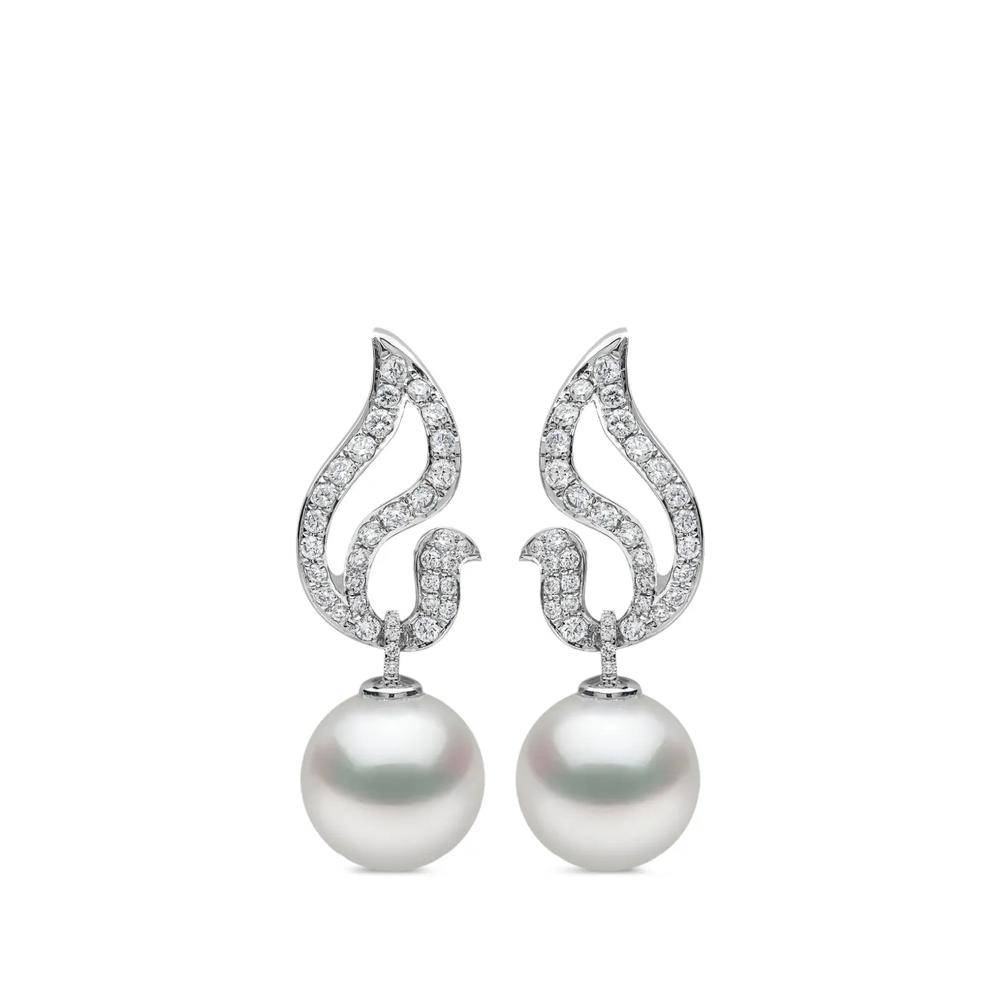 Серьги Duchess из белого золота с жемчугом и бриллиантами 1