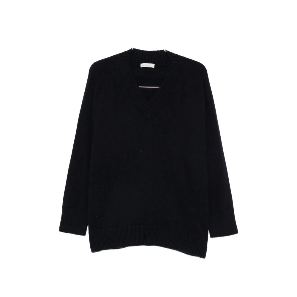 ribbed-trim V-neck sweater 1