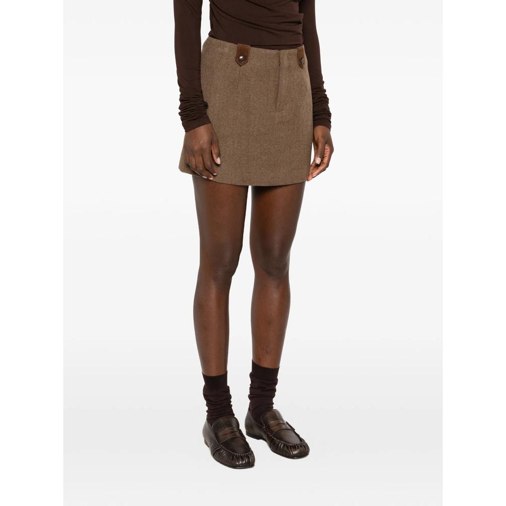herringbone button-tab skirt 3
