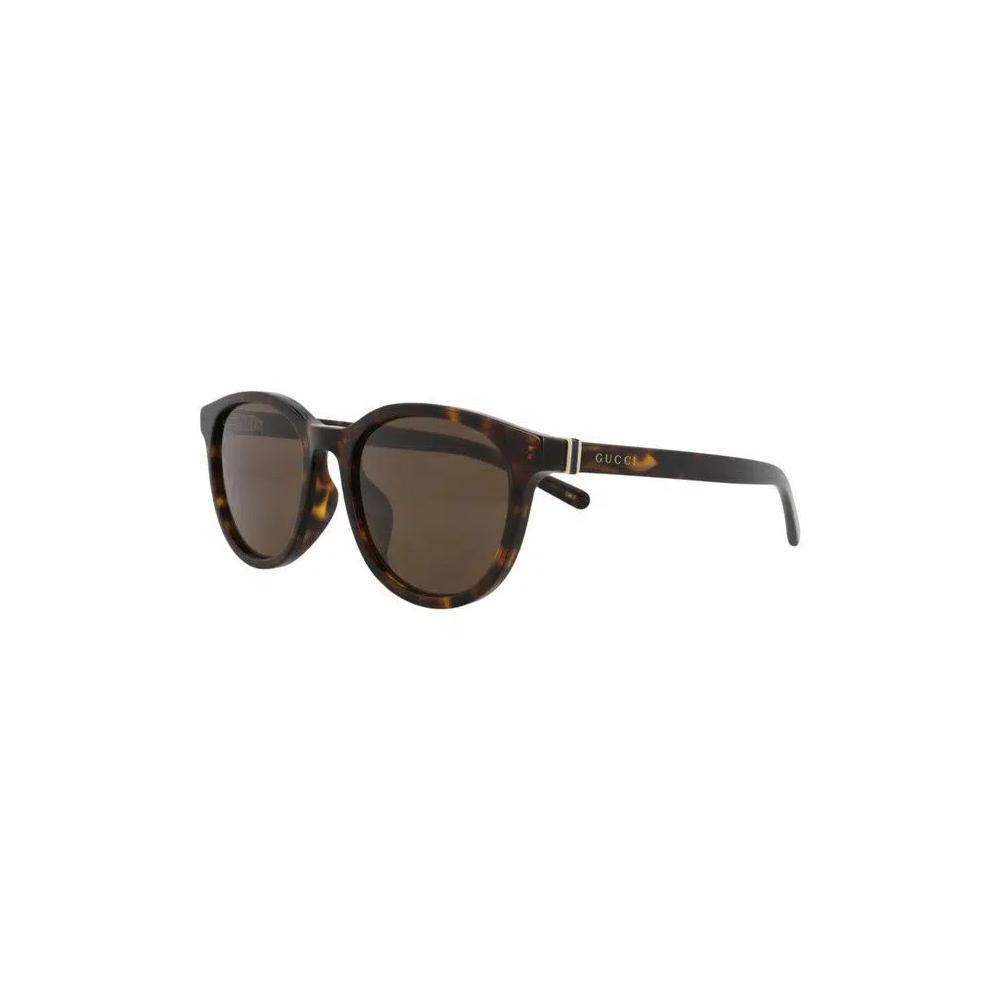 Солнцезащитные очки Gucci из переработанного ацетата с круглой оправой 'Havana/Brown' 2