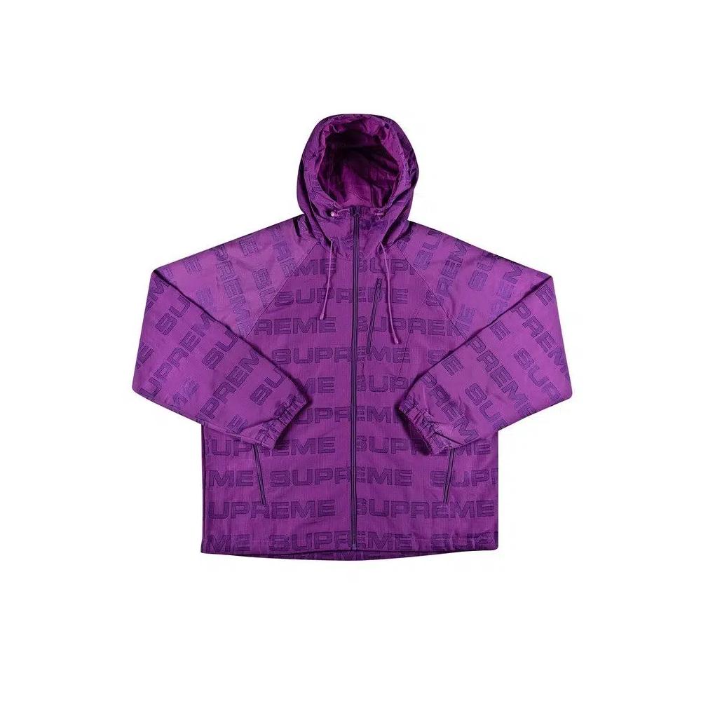 Куртки Supreme Logo Ripstop Hooded Track Jacket 'Purple' 1