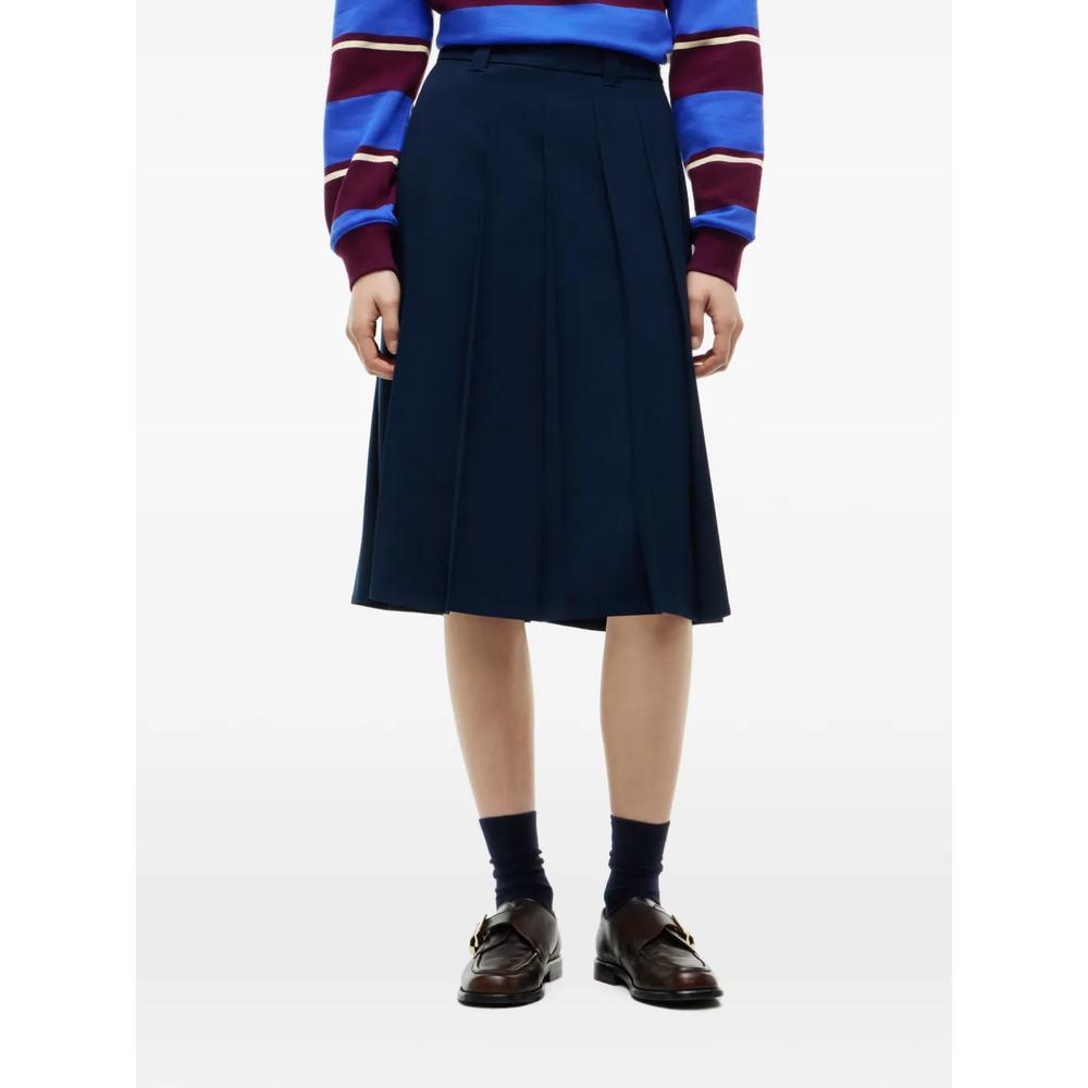 pleated A-line midi skirt 3