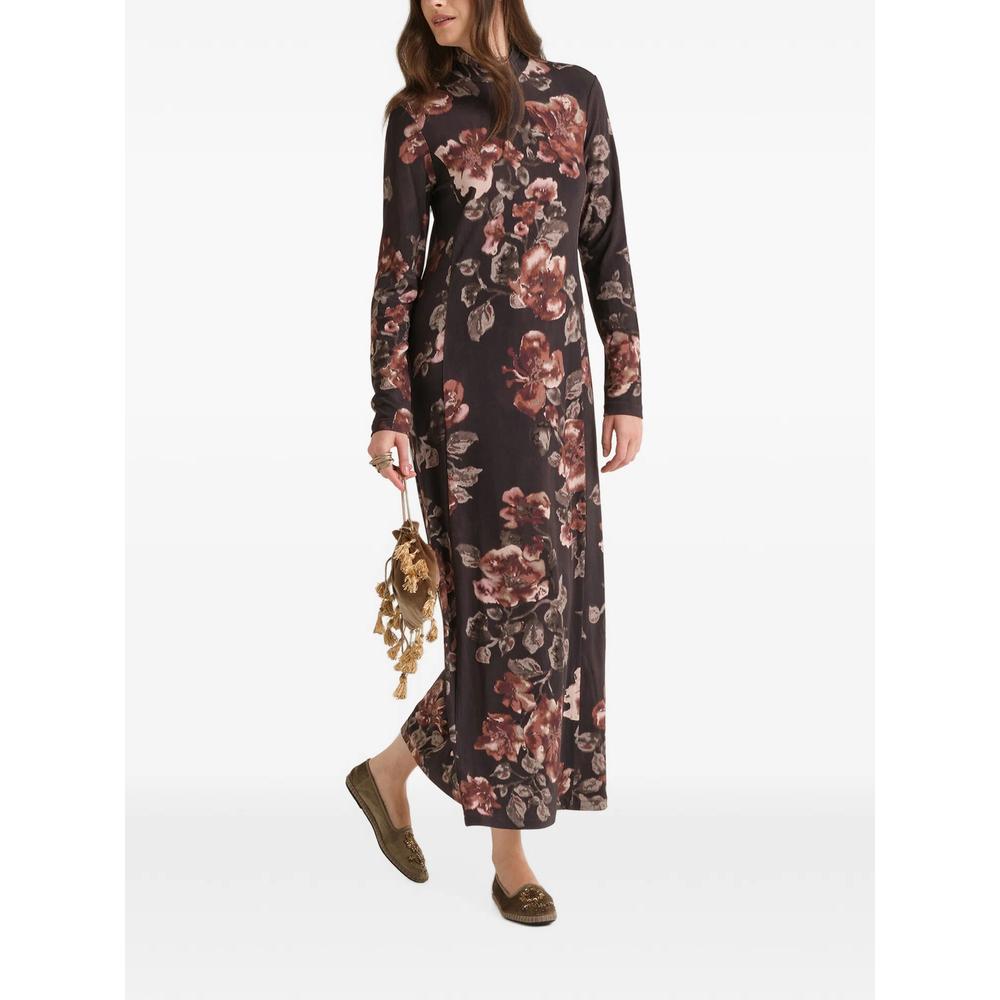 Frosted Blossom turtleneck shift midi dress 2