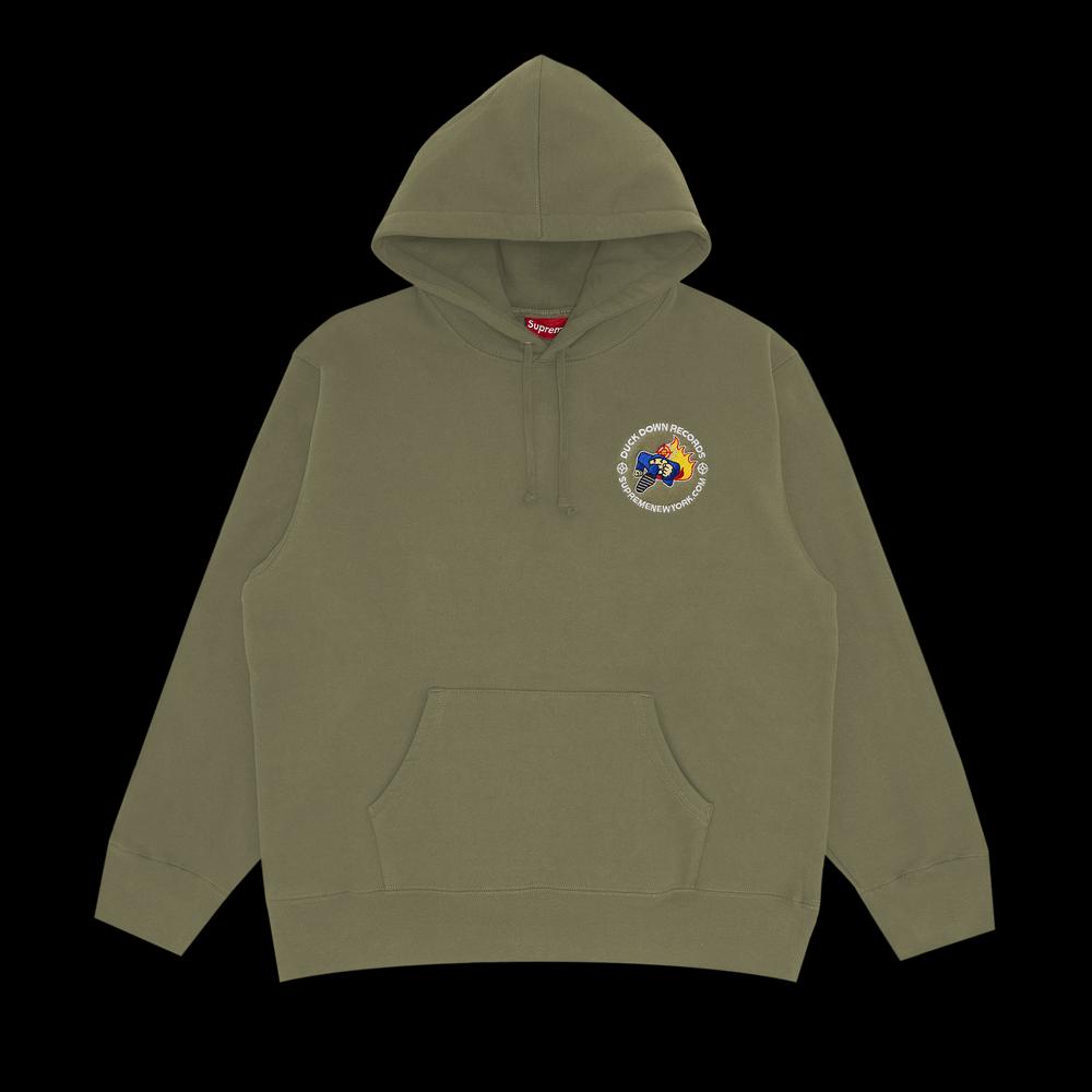 Худи Supreme x Duck Down Records Hooded Sweatshirt 'Light Olive' 1