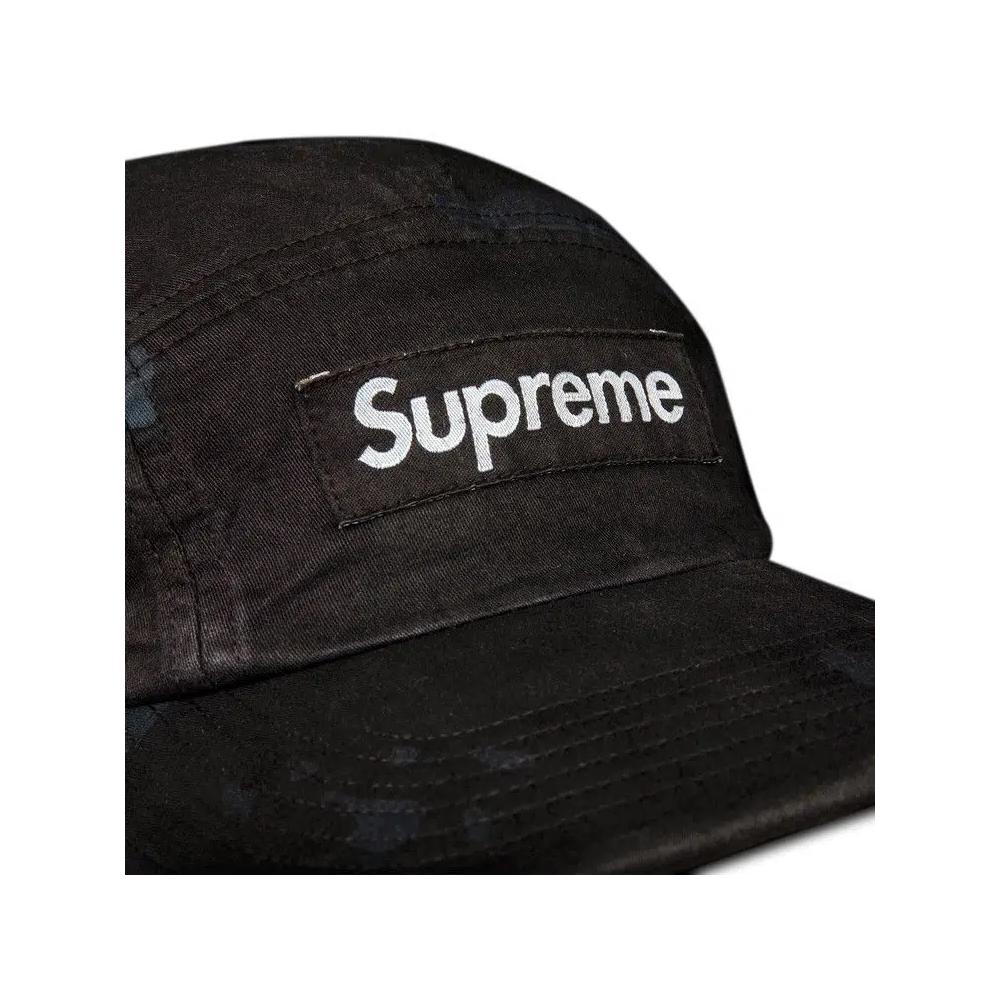 Кепки Supreme Overdyed Camo Camp Cap 'Black' 3