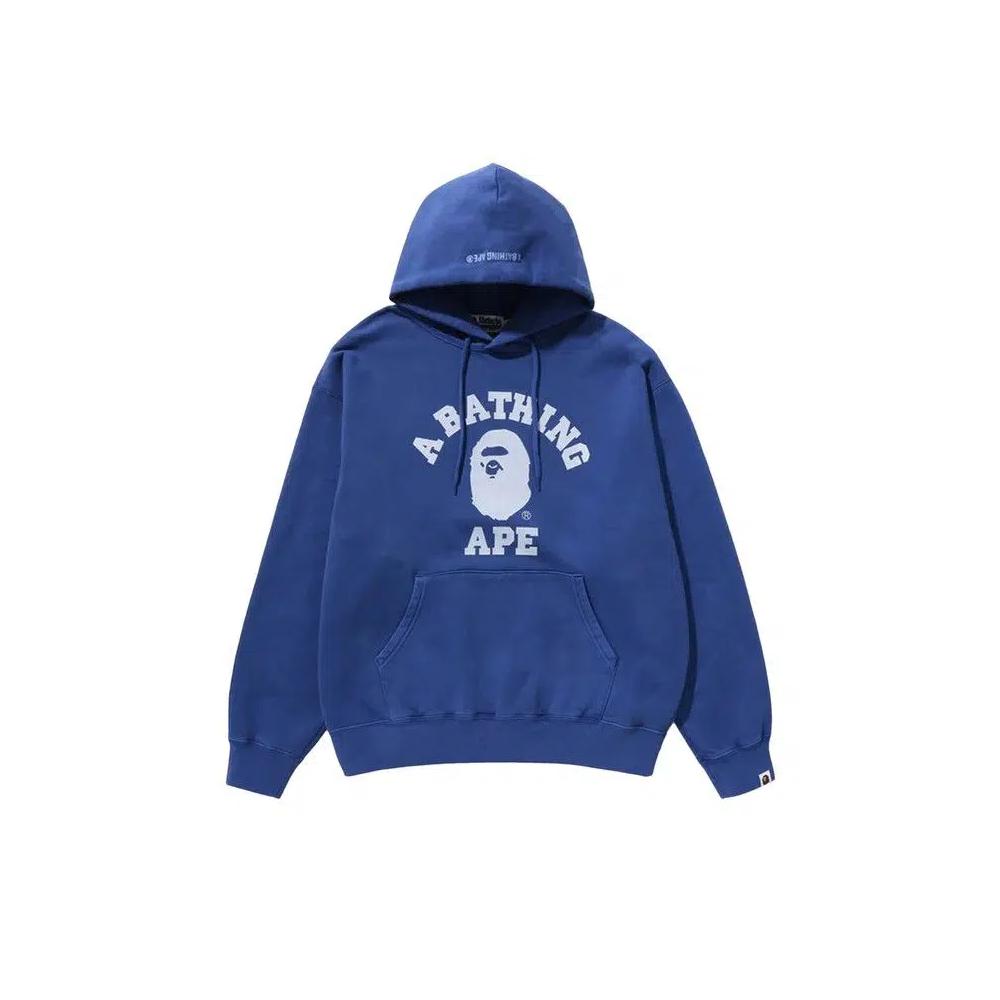 Худи BAPE College Overdye Pullover Hoodie 'Blue' 1