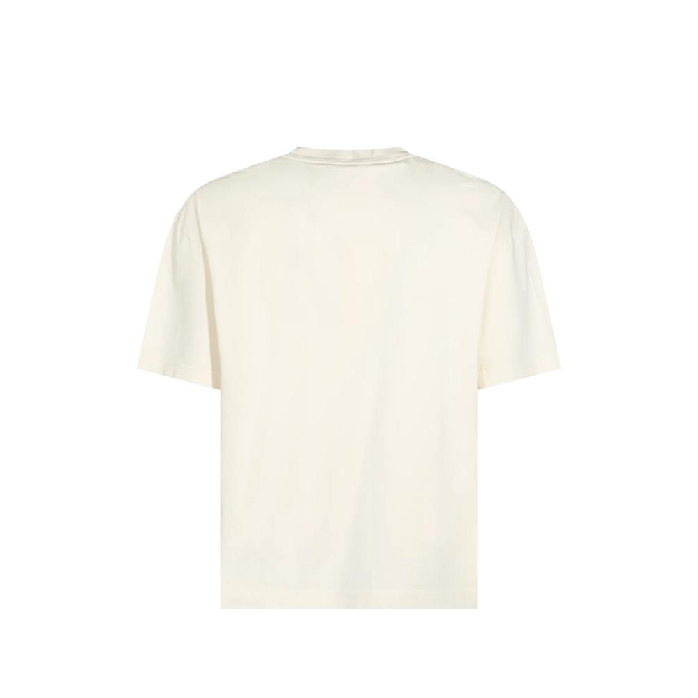 white cotton T-shirt with planet print 2