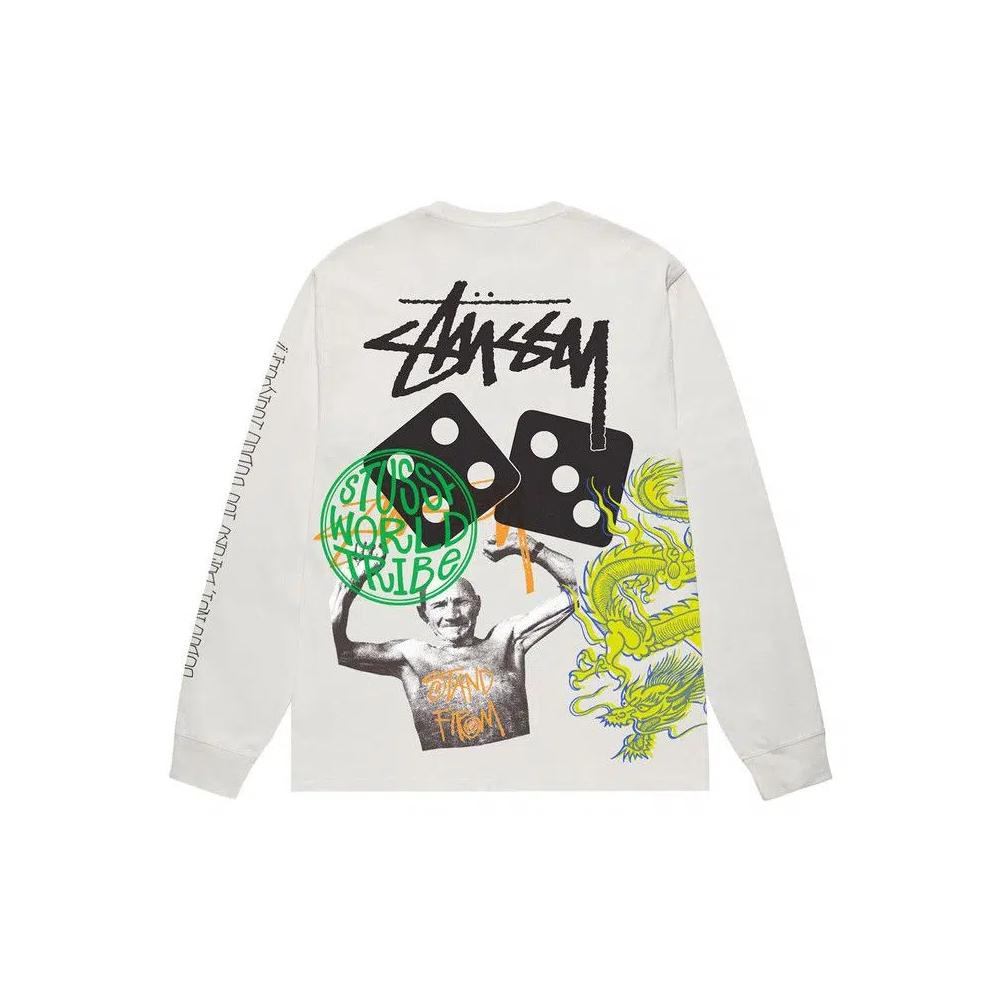 Футболка Stussy Strike Long-Sleeve Tee 'Natural' 2